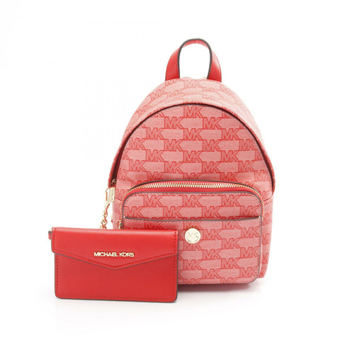 Michael Kors MAISIE 超小號 Logo 二合一背包 背包 PVC 塗層帆布 合成皮革 紅色 二手 女士