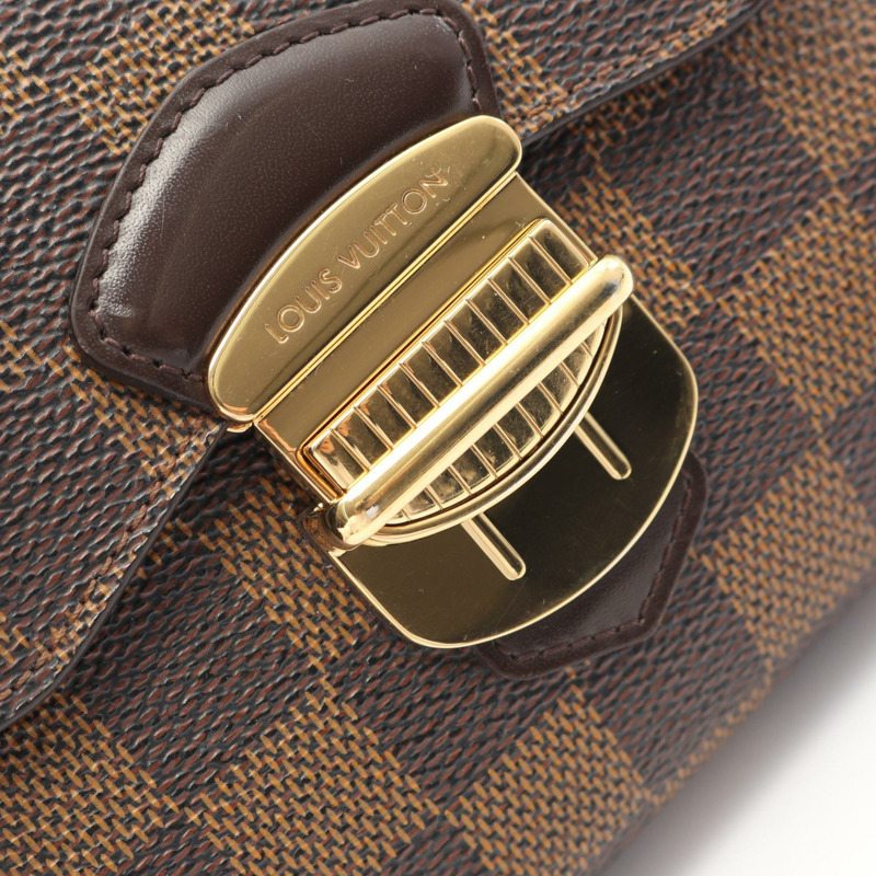 LOUIS VUITTON Portefeuille Joy Damier Ebene 三折皮夾 N60034 皮革 PVC 棕色 二手 女士-10