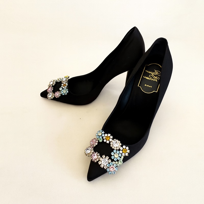 Roger Vivier Efflorescence 多彩水晶緞面高跟鞋(全新未穿/原盒)-2