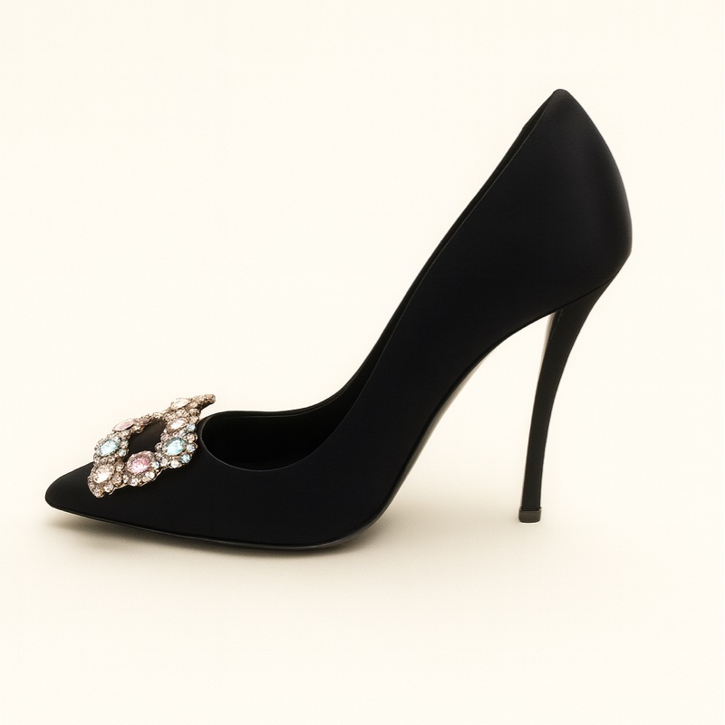 Roger Vivier Efflorescence 多彩水晶緞面高跟鞋（全新未穿／原盒）-3