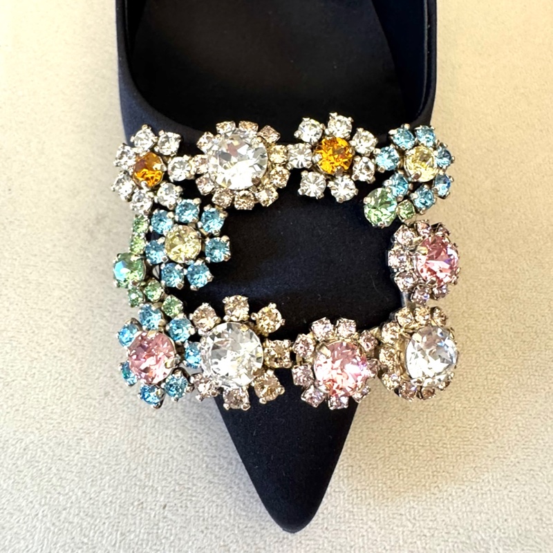 Roger Vivier Efflorescence 多彩水晶緞面高跟鞋(全新/原盒)-4