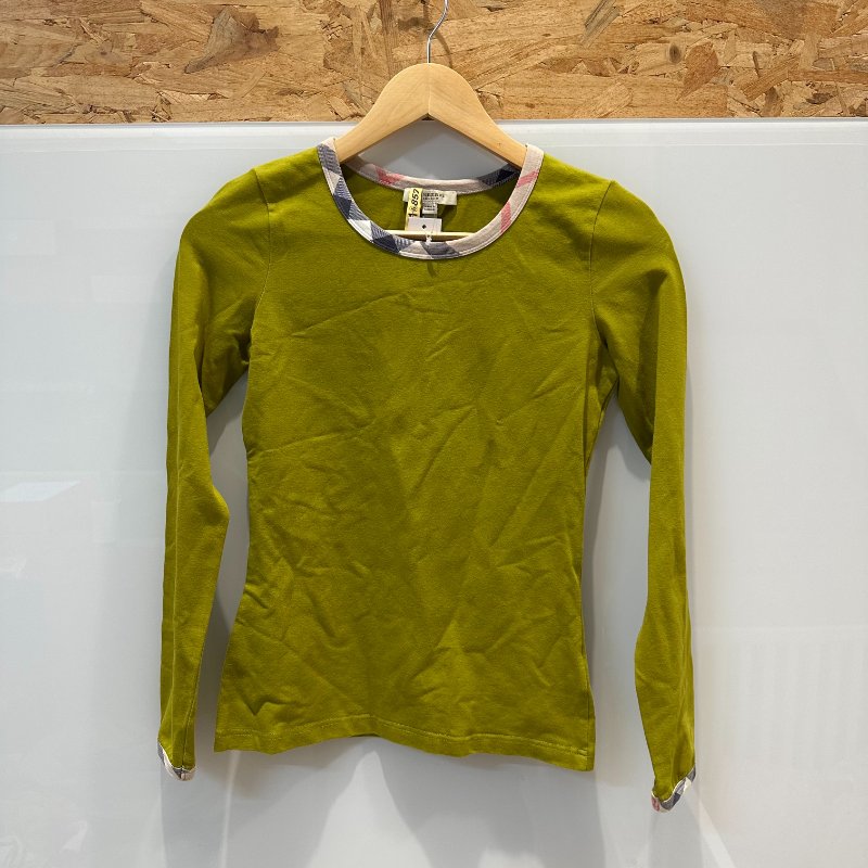 【美收精品】BURBERRY 抹茶色長袖上衣 4-249【隔月月中將轉賣至日本 上架期限30天】-0