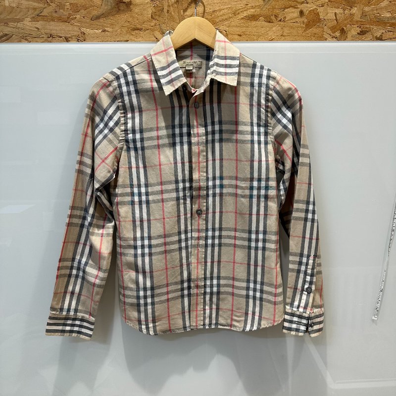 【美收精品】BURBERRY 茶色格紋襯衫 4-254【隔月月中將轉賣至日本 上架期限30天】-0