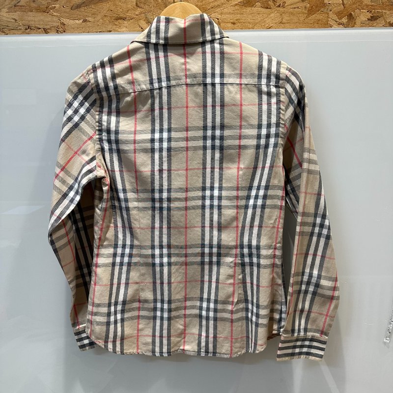 【美收精品】BURBERRY 茶色格紋襯衫 4-254【隔月月中將轉賣至日本 上架期限30天】-1