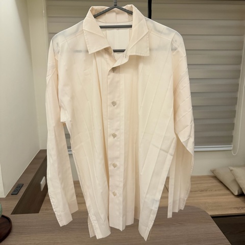 Homme Plisse 長袖襯衫 象牙白