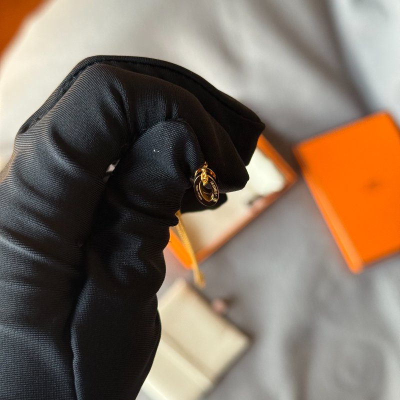 全新 愛馬仕 hermes mini pop h 黑金 項鍊 迷你-4