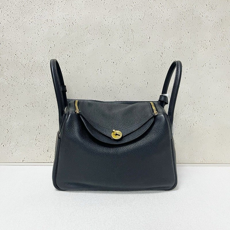 Hermes Lindy30 黑色金扣-0