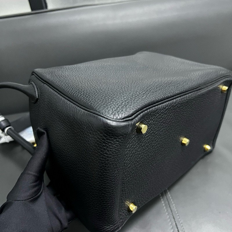 Hermes Lindy30 黑色金扣-12