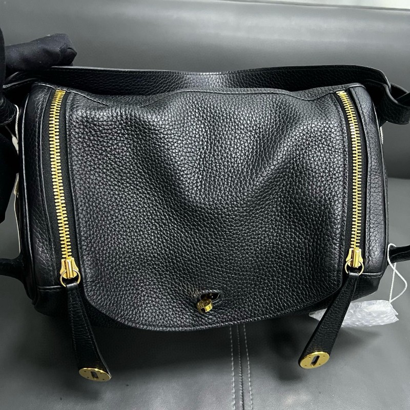 Hermes Lindy30 黑色金扣-16