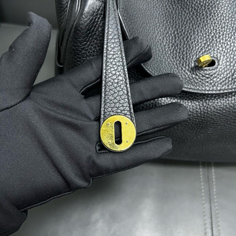 Hermes Lindy30 黑色金扣-19