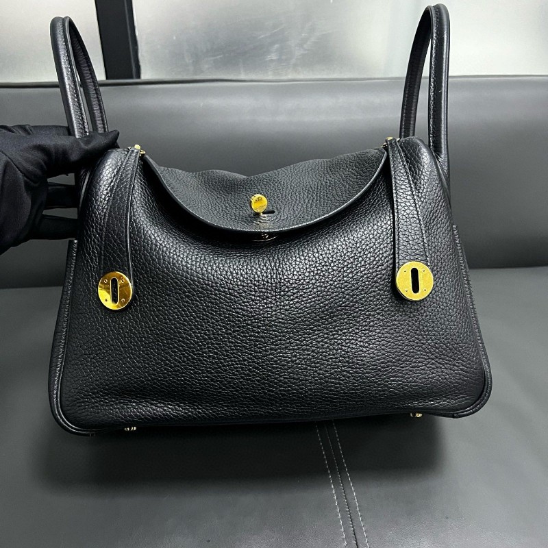 Hermes Lindy30 黑色金扣-25