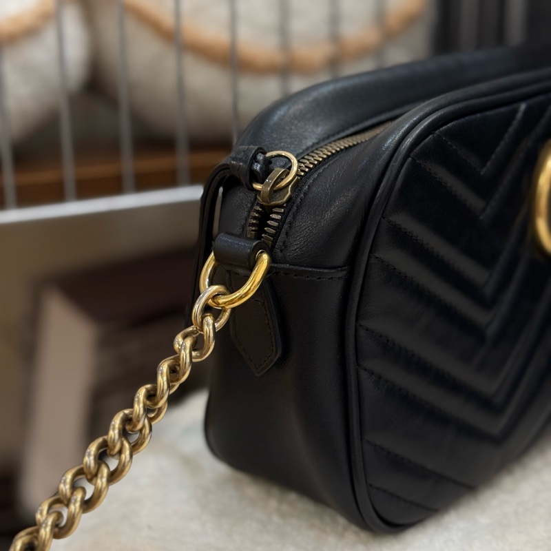 Gucci marmont 黑色相機包-2