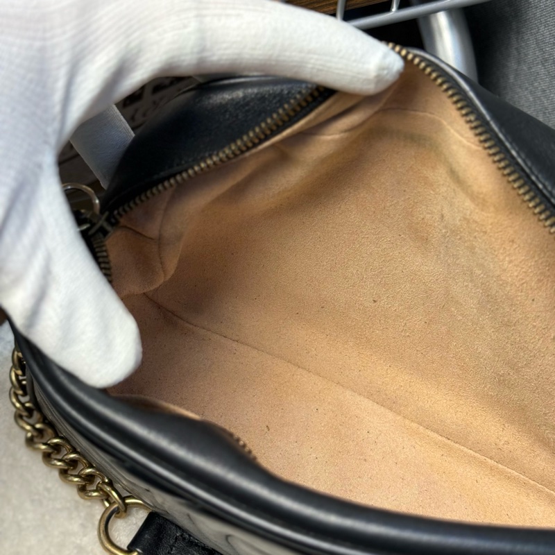 Gucci marmont 黑色相機包-12
