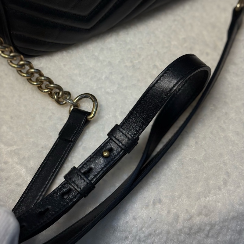 Gucci marmont 黑色相機包-15