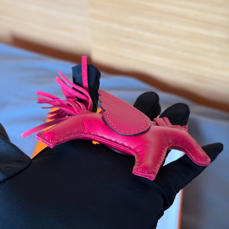 全新 hermes Rodeo 桃紅 飛馬 PM Framboise-5