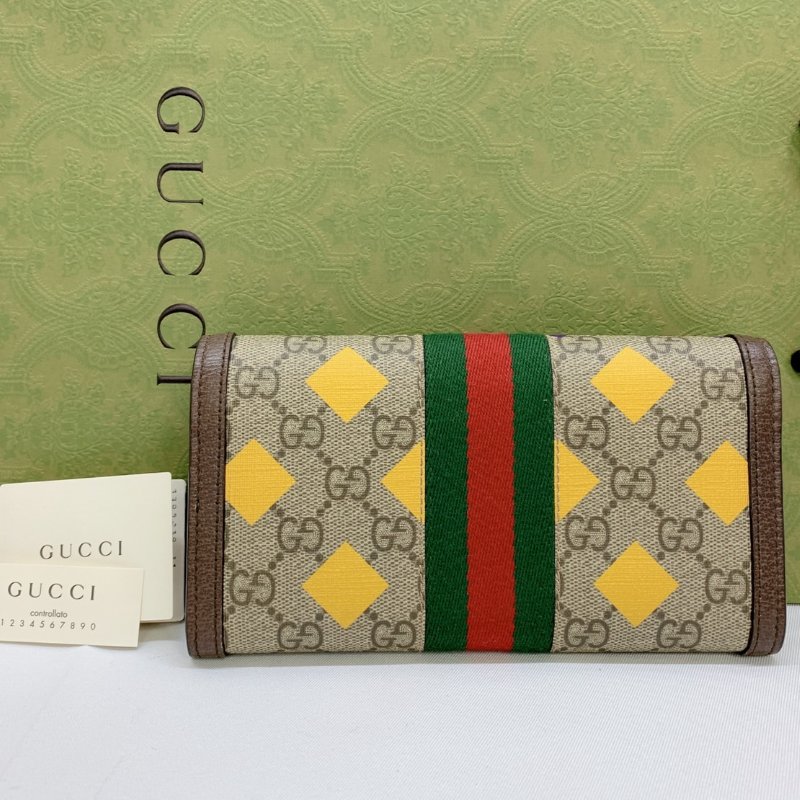 GUCCI Ophidia GG翻蓋長夾-1