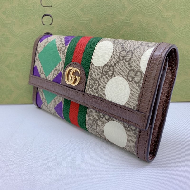 GUCCI Ophidia GG翻蓋長夾-2