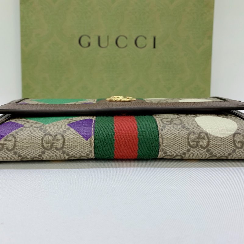 GUCCI Ophidia GG翻蓋長夾-8