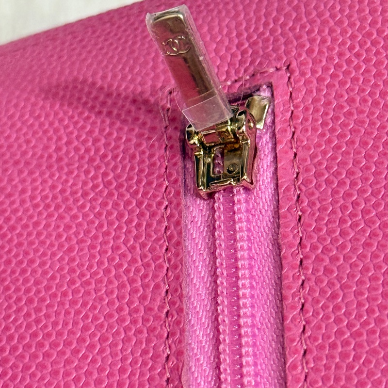 美品甜售🩷CHANEL WOC香奈兒 荔枝牛皮 粉色 桃紅 翻蓋 斜背包-19