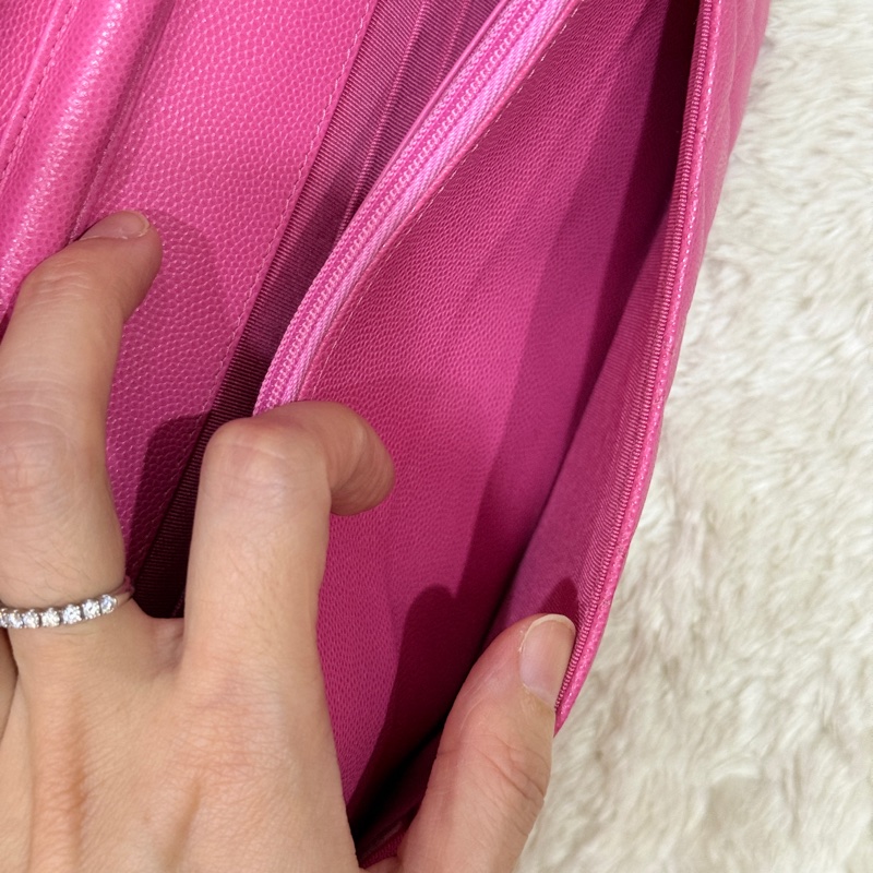 美品甜售🩷CHANEL WOC香奈兒 荔枝牛皮 粉色 桃紅 翻蓋 斜背包-27