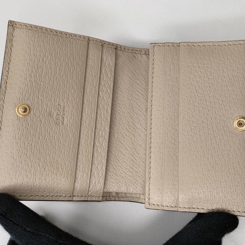 GUCCI Ophidia 燕麥色帆布短夾-4
