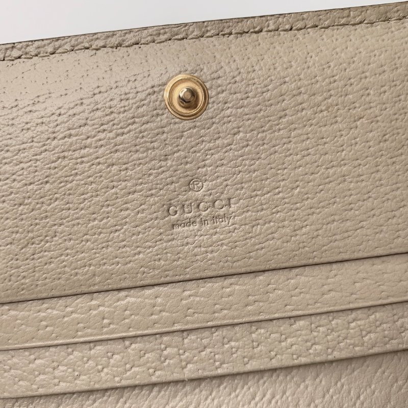 GUCCI Ophidia 燕麥色帆布短夾-7