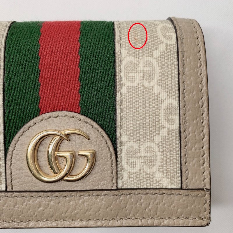 GUCCI Ophidia 燕麥色帆布短夾-8