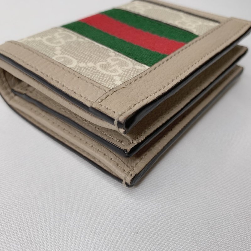 GUCCI Ophidia 燕麥色帆布短夾-13