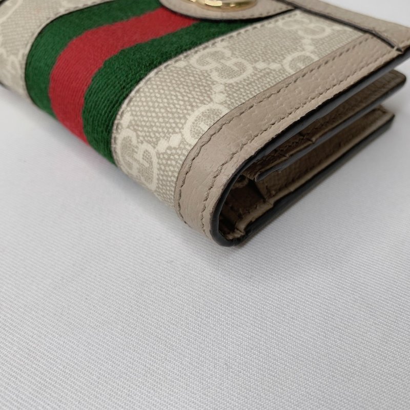 GUCCI Ophidia 燕麥色帆布短夾-16