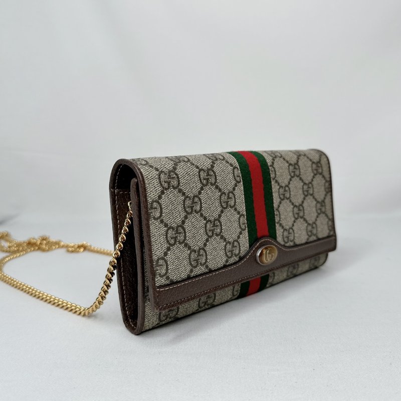 GUCCI Ophidia帆布Woc鏈帶包-3