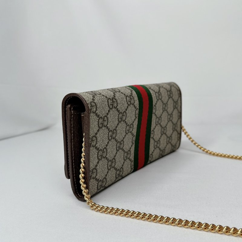 GUCCI Ophidia帆布Woc鏈帶包-5