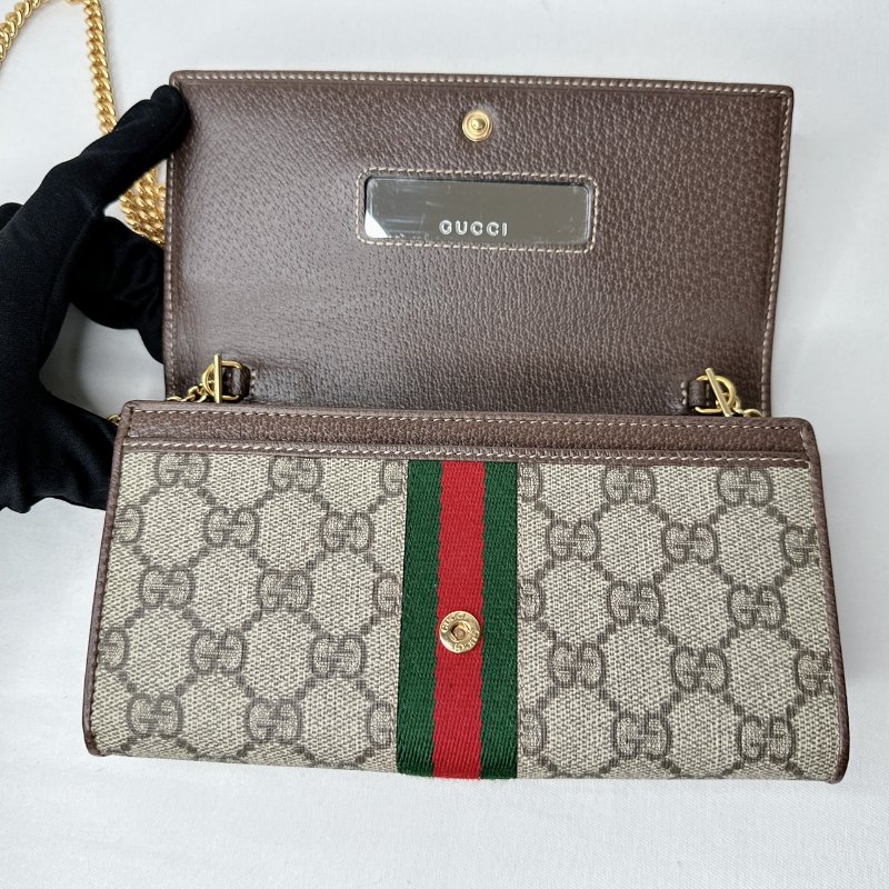 GUCCI Ophidia帆布Woc鏈帶包-6