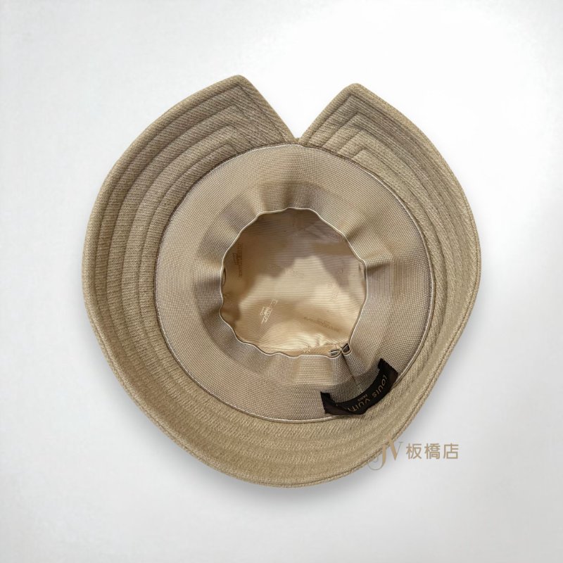 LV配件 米色開岔漁夫帽-4