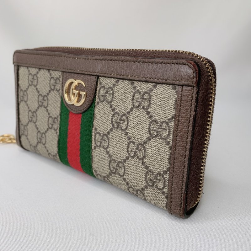 GUCCI Ophidia老花帆布拉鍊長夾-2