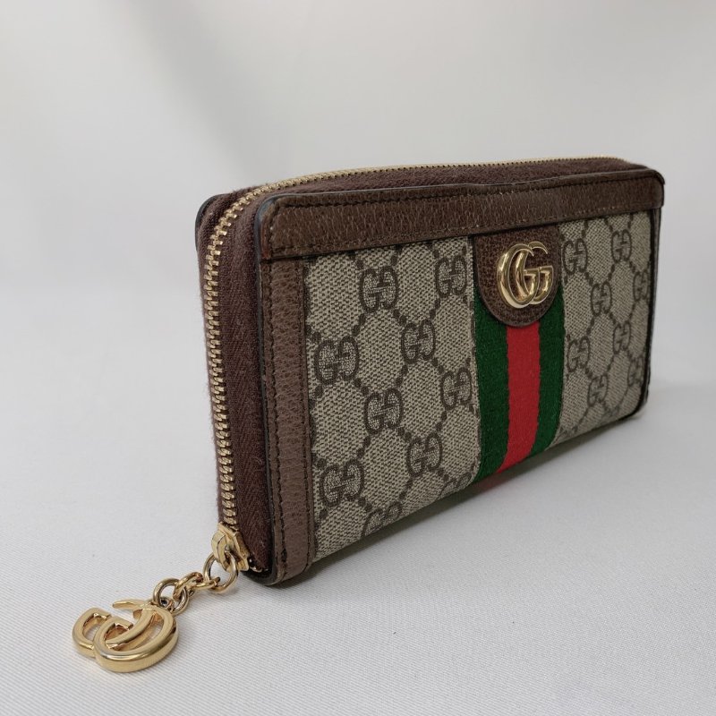 GUCCI Ophidia老花帆布拉鍊長夾-3