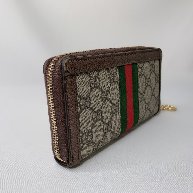GUCCI Ophidia老花帆布拉鍊長夾-5