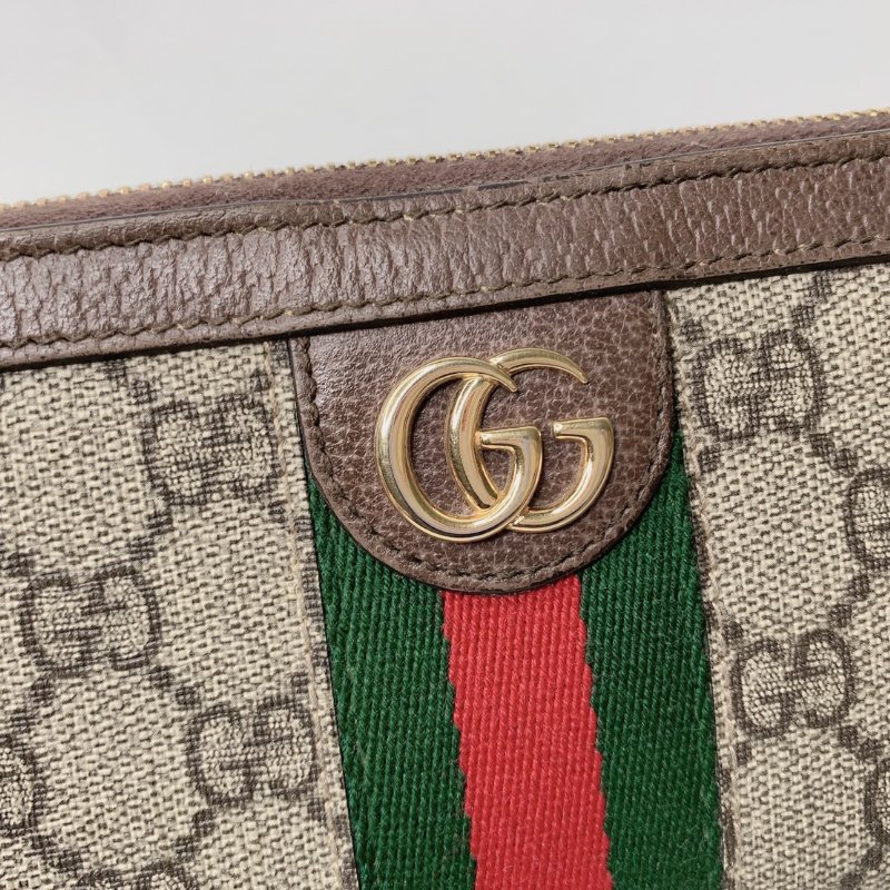 GUCCI Ophidia老花帆布拉鍊長夾-8
