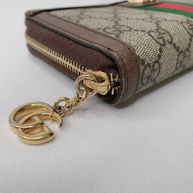 GUCCI Ophidia老花帆布拉鍊長夾-10
