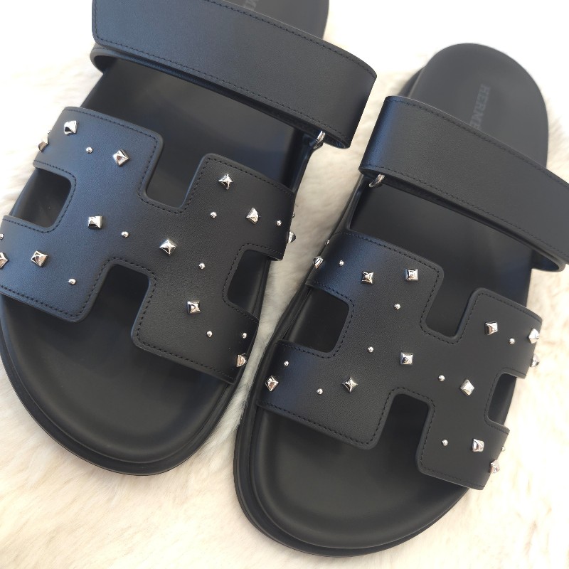 Hermès Chypre涼鞋 鉚釘二舅拖鞋 39-3