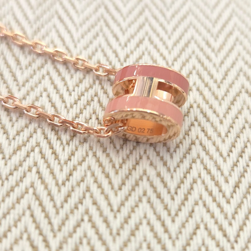 Hermès Mini POP H Rocabar 拼色項鍊 玫瑰金-3