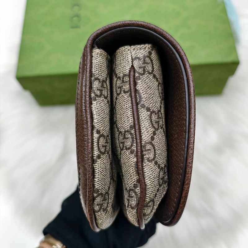 全新正品Gucci 金LOGO馬鞍3合一腰包胸包-12