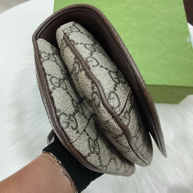 全新正品Gucci 金LOGO馬鞍3合一腰包胸包-15