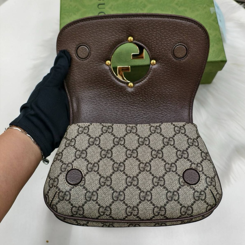 全新正品Gucci 金LOGO馬鞍3合一腰包胸包-17