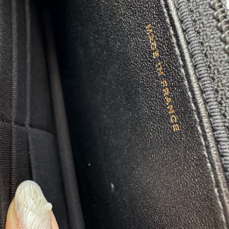 Chanel黑羊皮皮穿繩雙C Trendy CC woc-35