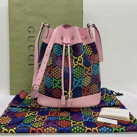 GUCCI Psychedelic跳跳糖系列水桶包