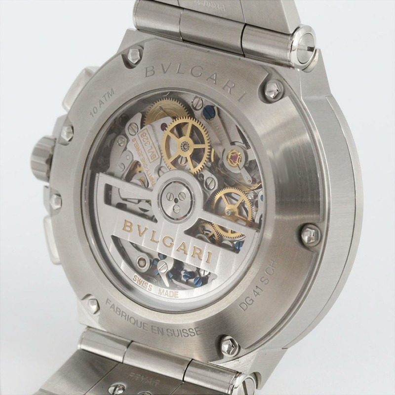 寶格麗 Diagono Velocissimo DG41SCH DG41BSSDCH 不鏽鋼自動手錶-5