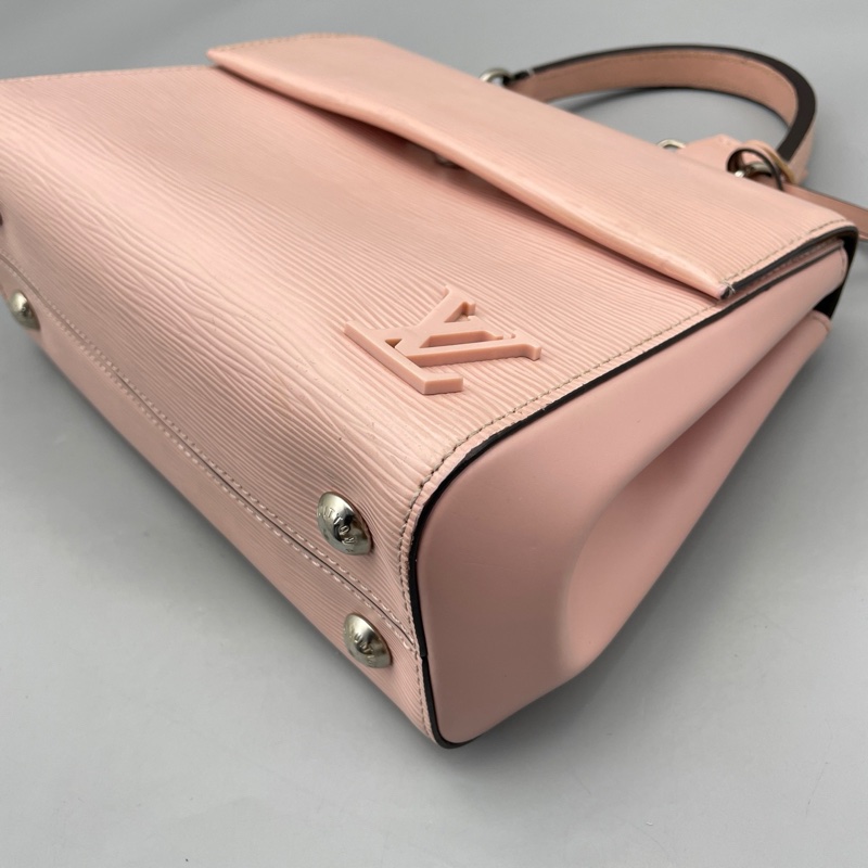 LV Cluny BB 粉色 EPI 水波紋 手提包 肩背包-18