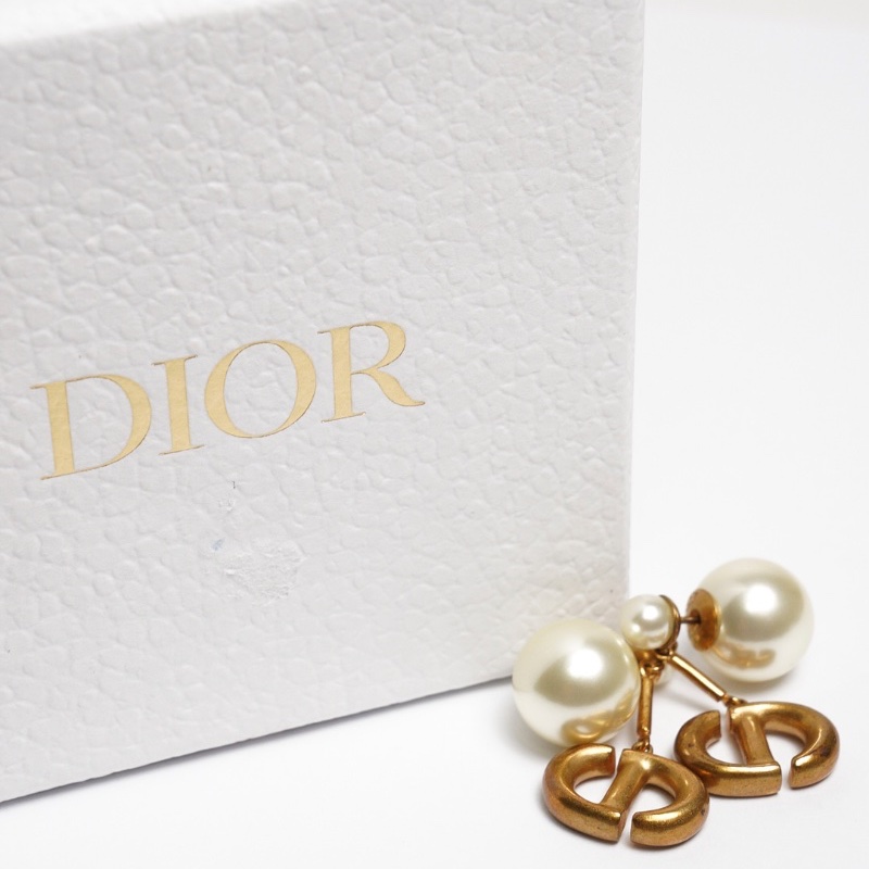 Dior Tribales 珍珠金色耳環-5