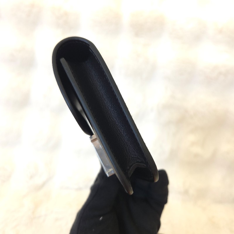 Hermès Constance Slim 蜥蜴皮H釦 黑銀-8