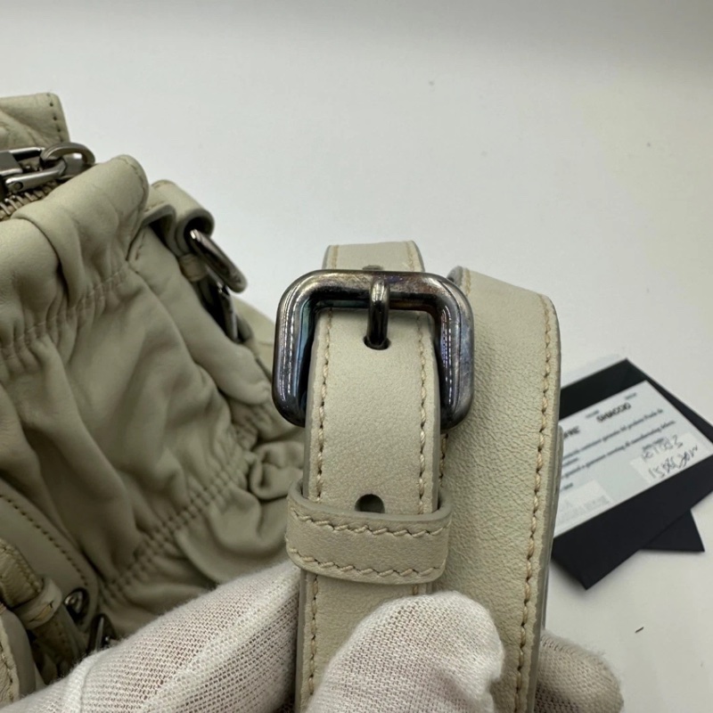 prada 2way 象牙白 手提單肩包-5